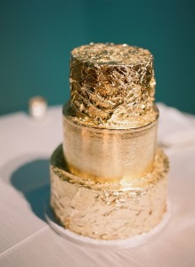 Pastel de Boda dorado