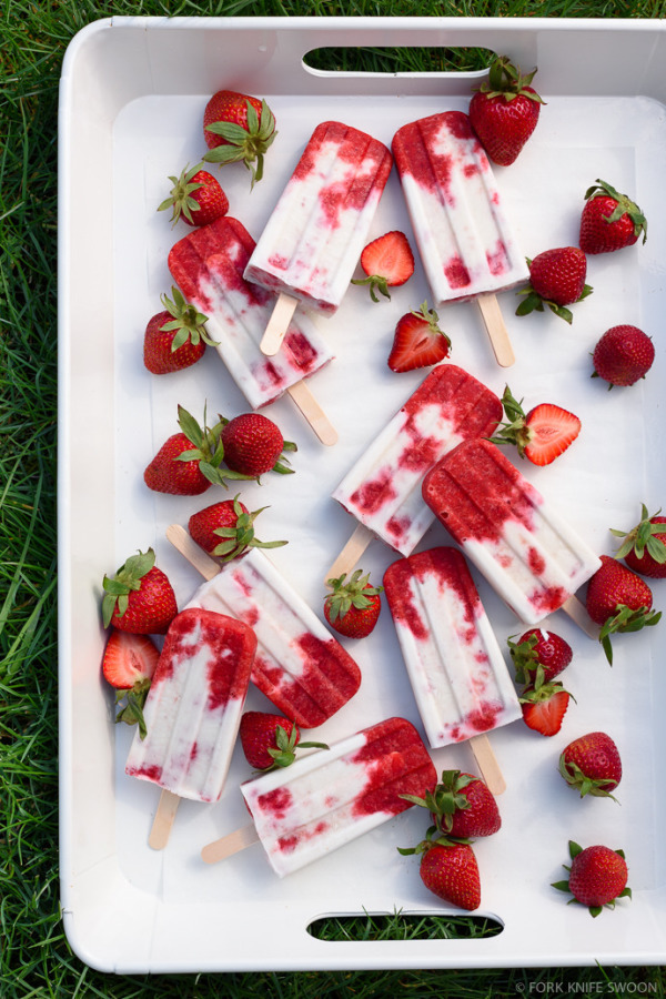 Paletas de Fresa para los invitados